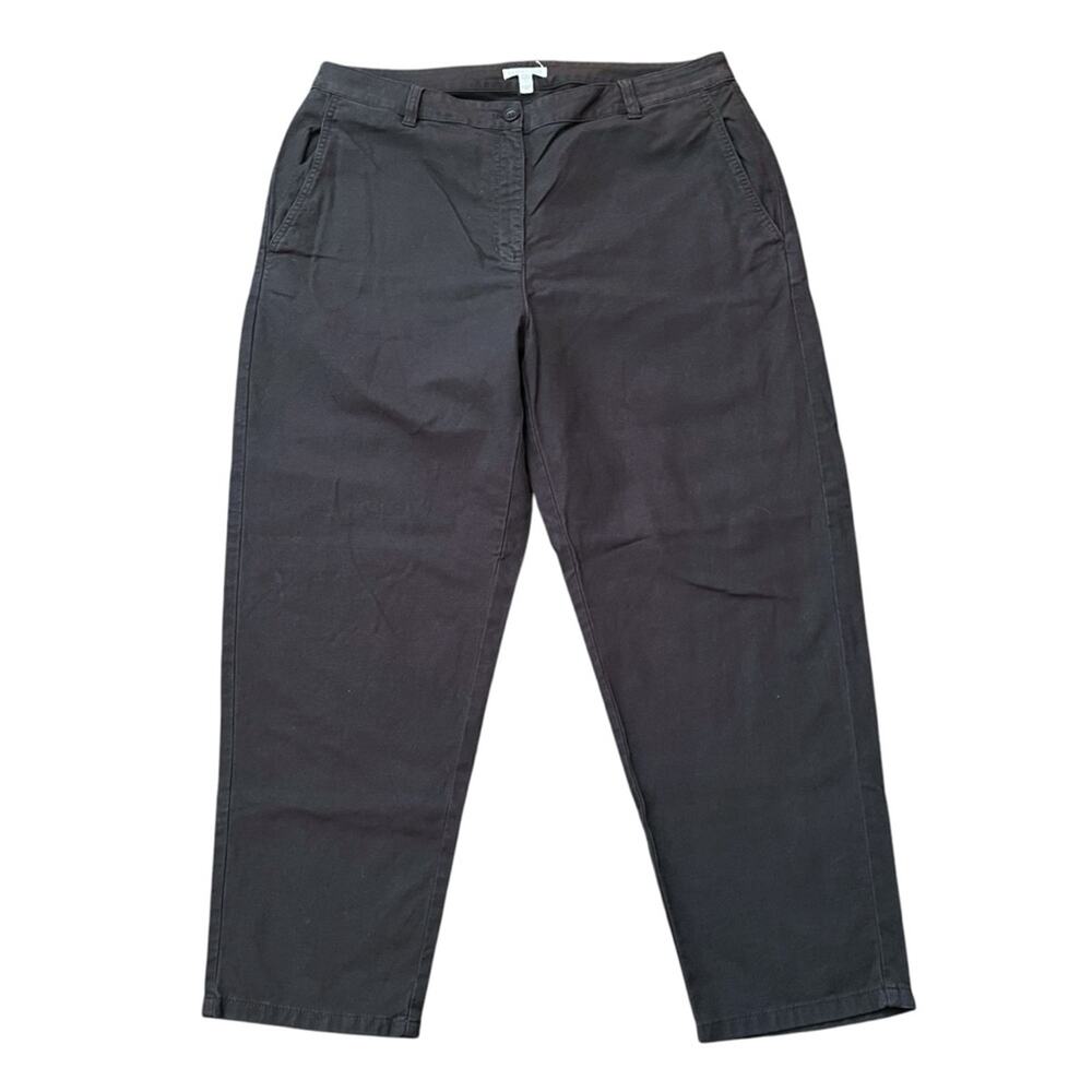 Eileen Fisher High Rise Cotton Hemp Blend Tapered Pants